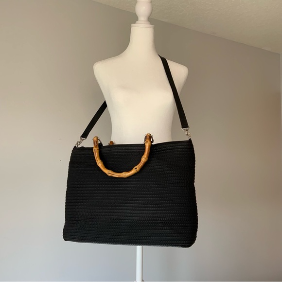 Gucci Handbags - Gucci Black Quilted Bamboo 2way Tote bag 70ggs726